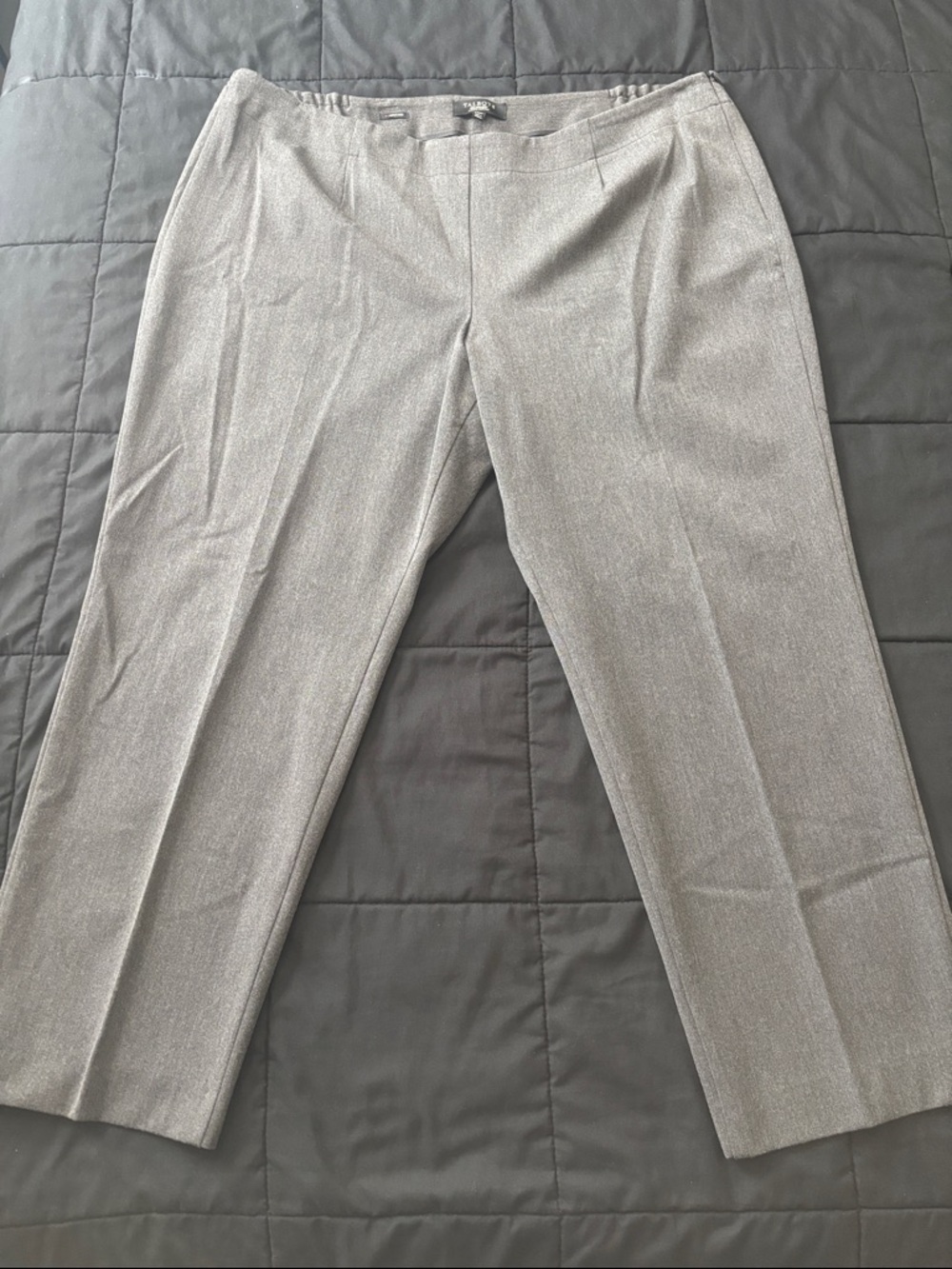 Talbots Woman Petite  Straight-Leg business casual Dress Pants dark gray 22wp